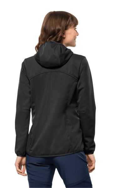 Jack Wolfskin Origins Zwarte Windhain Hoody W