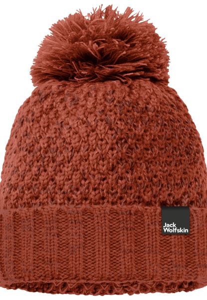 Collectie Highloft Gebreide Muts Dames Jack Wolfskin Herfstrood
