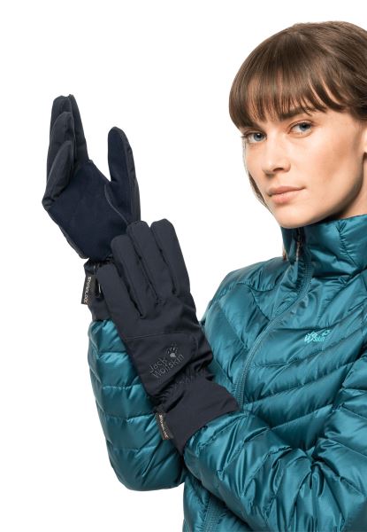 Nachtblauwe Stormlock Highloft Handschoen Origins Jack Wolfskin