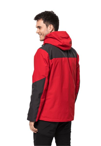 Jasper 3in1 Jas M Adrenaline Rood Jack Wolfskin Nieuw