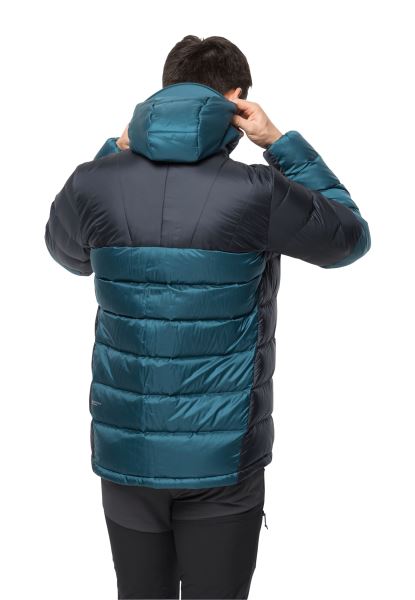 Blauwe Koraal Jack Wolfskin Nieuwe Nebelhorn Donzen Hoody M