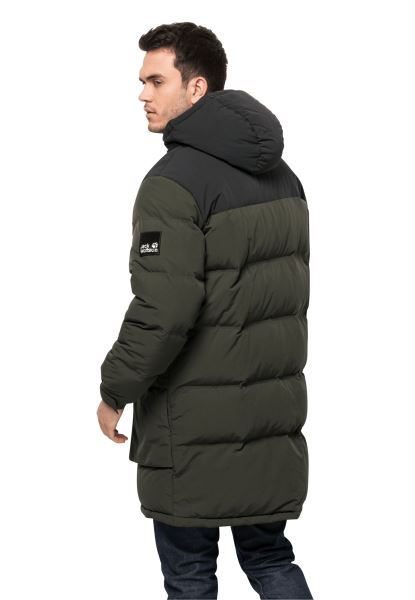 Antiek Groen Jack Wolfskin Alex Lang Donsjack M Fashion