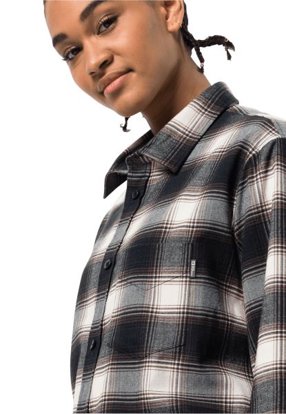 Collectie Donker Eiken Ruiten Wanderweg Overhemd M Jack Wolfskin