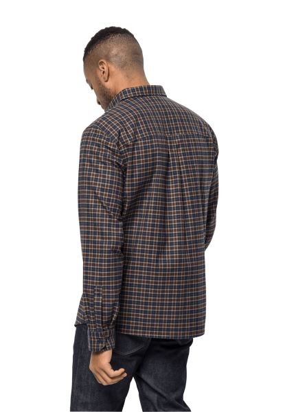 Bergweg Overhemd M Jack Wolfskin Donker Eiken Geruit Collecties