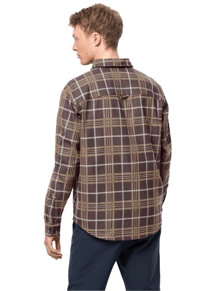 Cabin View Overhemd M Donkere Eiken Ruiten Jack Wolfskin Origins