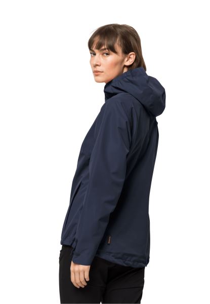 Besler 2l Jas Met Merk Nachtblauw Jack Wolfskin