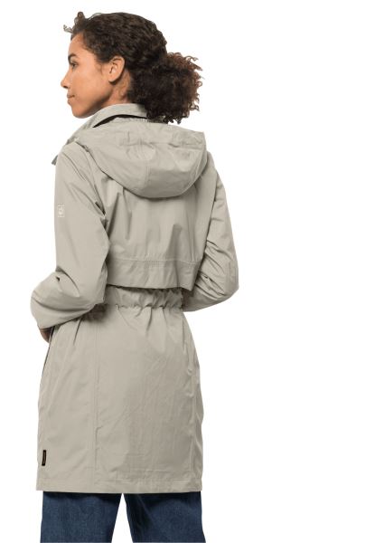 Beste Norden Port Jas Met Stoffige Grijze Jack Wolfskin