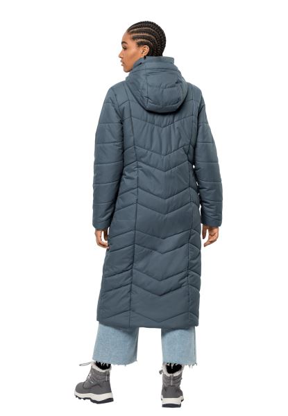 Origins Leisteenblauwe Kyoto Lange Jas Met Jack Wolfskin