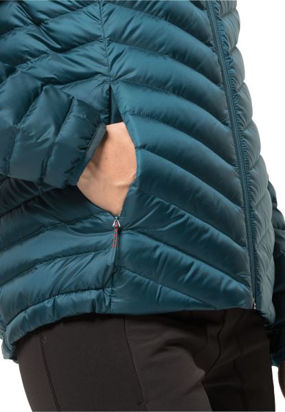 Blauwe Koraal Jack Wolfskin Passamani Dons Hoody W Origineel