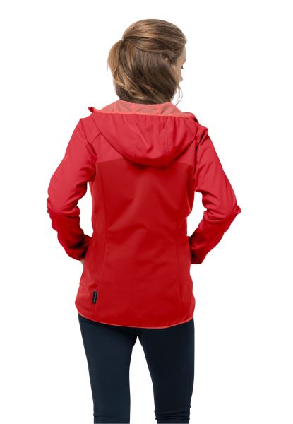 Helder Scharlaken Gaan Wandelen Softshell W Jack Wolfskin Mode