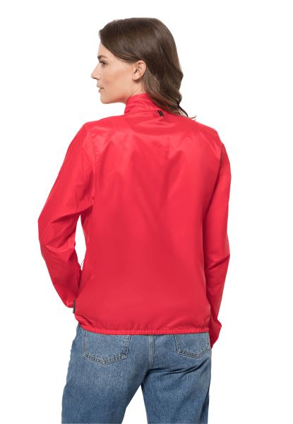 Collecties Pack & Go Windshell W Jack Wolfskin Tulp Rood