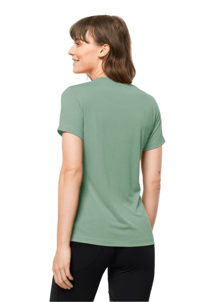 Hiking S/s Graphic Tw Graniet Groene Jack Wolfskin Collecties