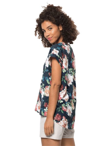 Jack Wolfskin Bloemenhemd W Merken Nachtblauw All-over