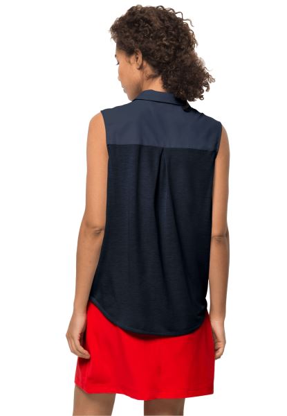 Nachtblauw Origin Sonora Mouwloos Shirt Met Jack Wolfskin