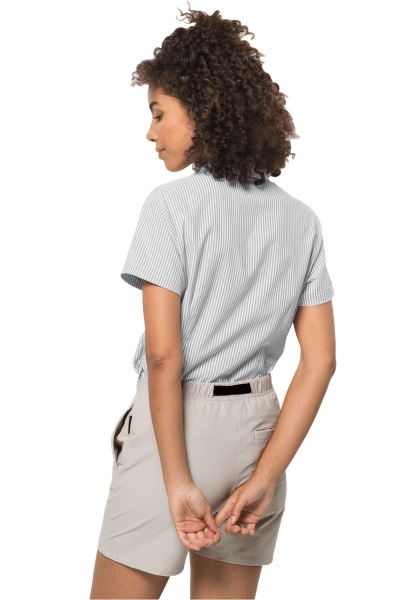 Collectie Jack Wolfskin Teal Grijze Streep South Port Ss Shirt W