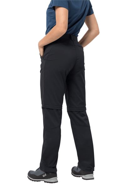 Activeer Light Zip Off Dames Origins Jack Wolfskin Zwart