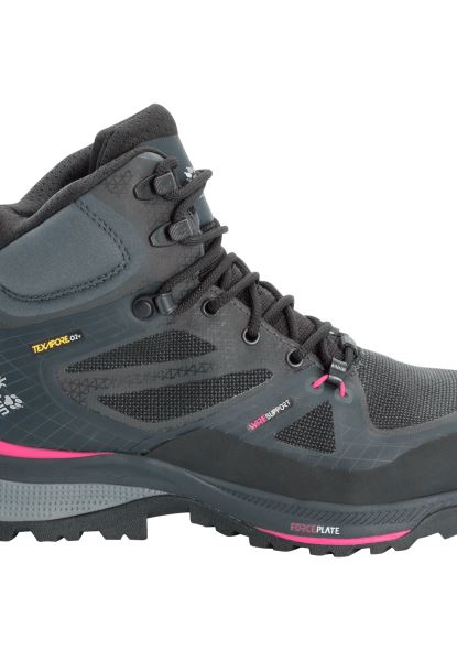 Zwart-roze Fashion Force Trekker Texapore Mid W Jack Wolfskin