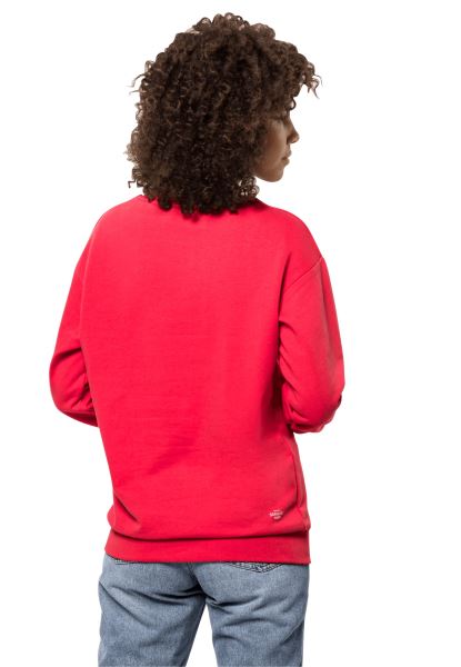 Jack Wolfskin Ocean Ronde Hals Met Nieuwe Tulp Rood