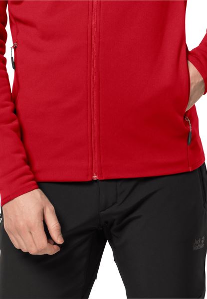 Adrenaline Red Jack Wolfskin Fashion Baiselberg Hooded Fz M