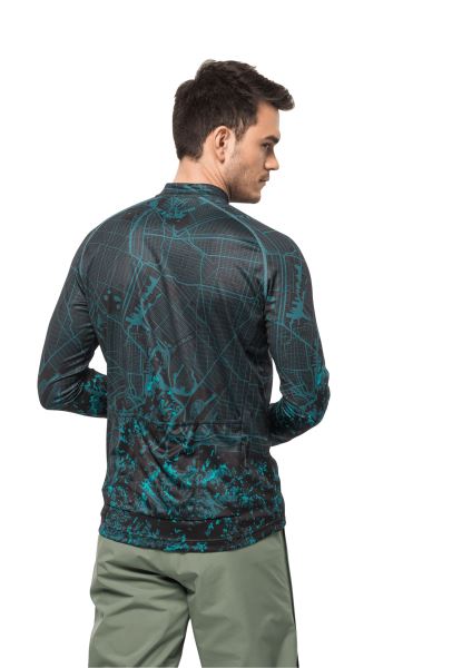 Brand Morobbia L/s Voortzetten M Jack Wolfskin Blue Coral All Over