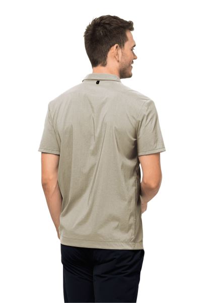 Warm Stoffig Grijs Jack Wolfskin Pack & Go Shirt M