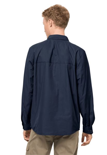 New Jack Wolfskin Nachtblauw Oprolbaar Overhemd M