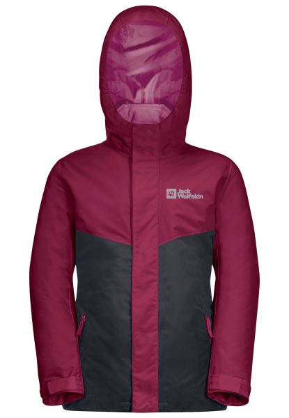 Beste Dark Ruby ​​jack Wolfskin Rebel Rock 3in1 Jas K