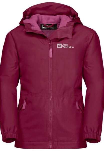 Beste Jack Wolfskin Donkere Robijn Besneeuwde Dagen Jas Kinderen