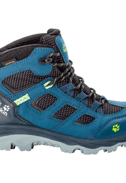 Vojo Texapore Mid K Fashion Donkerblauw-limoen Jack Wolfskin