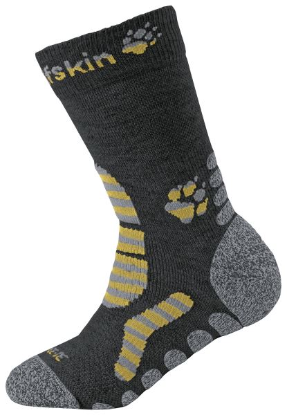 Kinderen Wandelen Streep Klassieke Snit Collecties Donkergrijs Jack Wolfskin