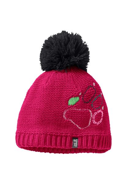 Roze Dahlia Jack Wolfskin Beste Poot Gebreide Muts Kinderen