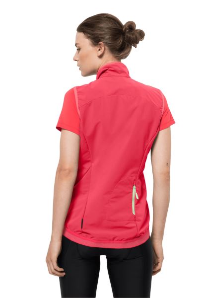 Tulp Rood Tourer Softshell Vest Met Merken Jack Wolfskin
