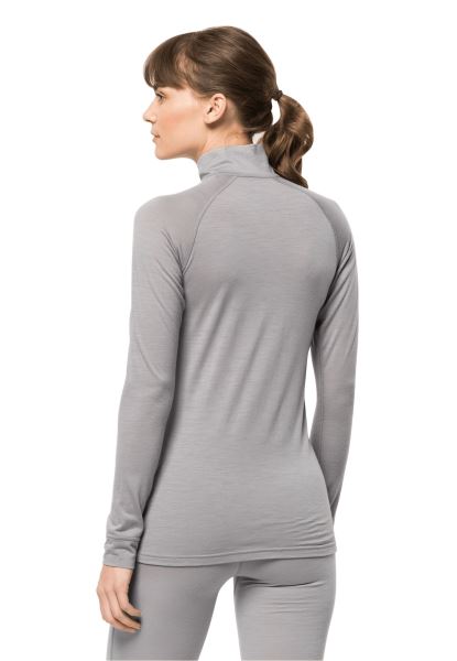 Alpspitze Wol L/s Hz W Nieuw Middengrijs Gemêleerd Jack Wolfskin