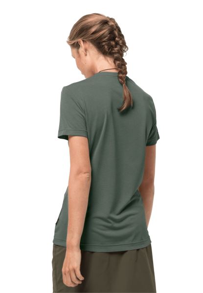 Crosstrail T Dames Jack Wolfskin Collectie Hedge Green
