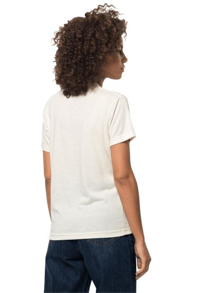 Jack Wolfskin Katoen Wit-ylw Heet Natuur Berg T W