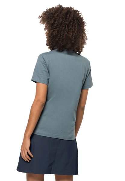 Collectie Jack Wolfskin Bloemenlogo T W Groenblauw