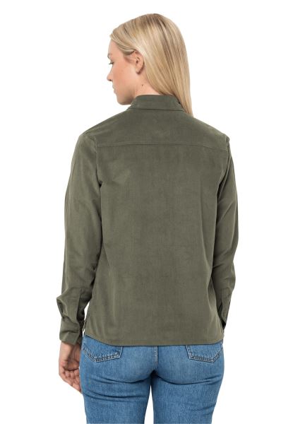 Stoffige Olijf Best Jack Wolfskin Nature Shirt W