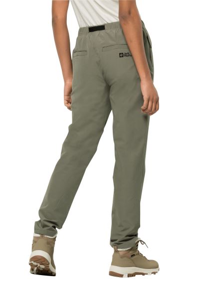 Originele Jack Wolfskin Stoffige Olijf Winter Wandelbroek W