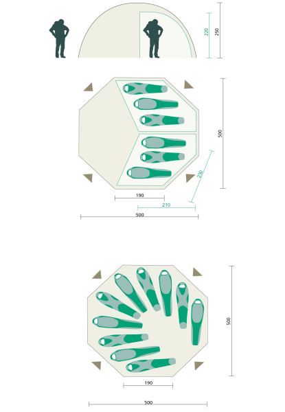Jack Wolfskin Potige Gele Collectie Base Camp Dome