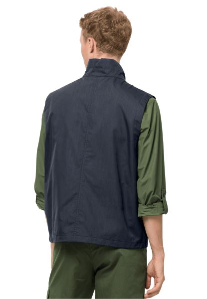 Jack Wolfskin Lakeside Trip Vest M Origineel Nachtblauw