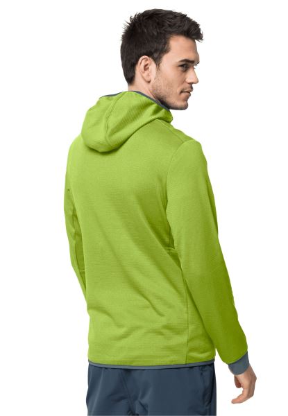 Hydro Grid Fleece Jack Wolfskin Spring Lime Merken