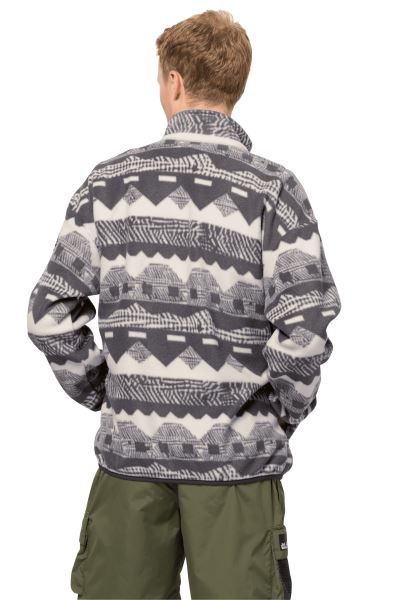 365 Rebel Bedrukte Fleece M Jack Wolfskin Fantoom Helemaal Nieuw