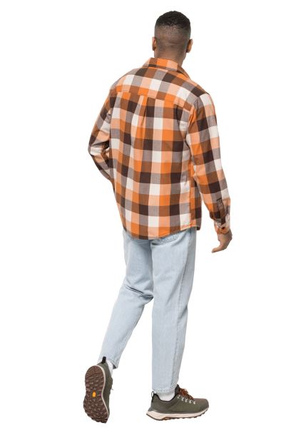Fashion Jack Wolfskin Oranje Herfstruiten Felsenweg Overhemd M