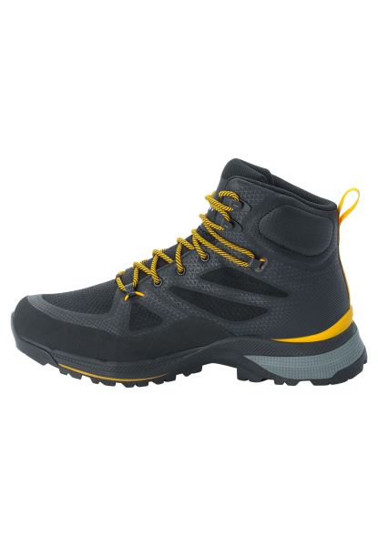 Force Striker Texapore Mid M Zwart-potig Geel Xt Jack Wolfskin Merken