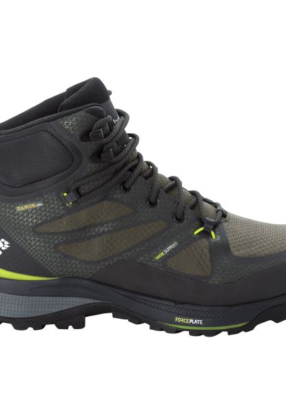 Force Striker Texapore Mid M Beste Limoen-donkergroene Jack Wolfskin