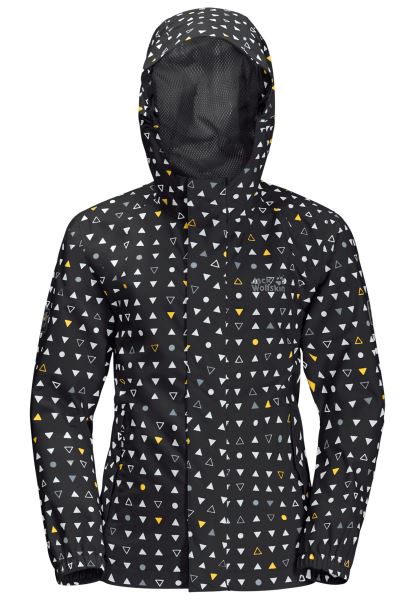 Jack Wolfskin Collections Tucan Dotted Jacket Kids Zwart All Over