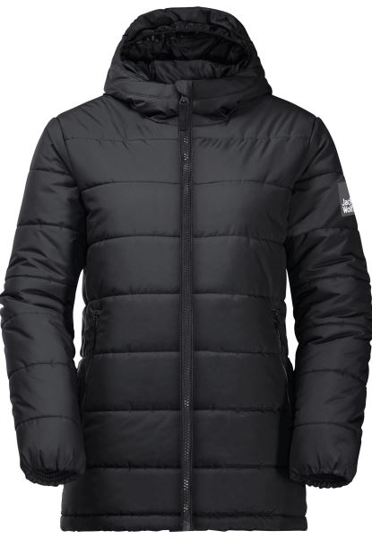 Jack Wolfskin Spirit Ins Long Jacket Y Best Black