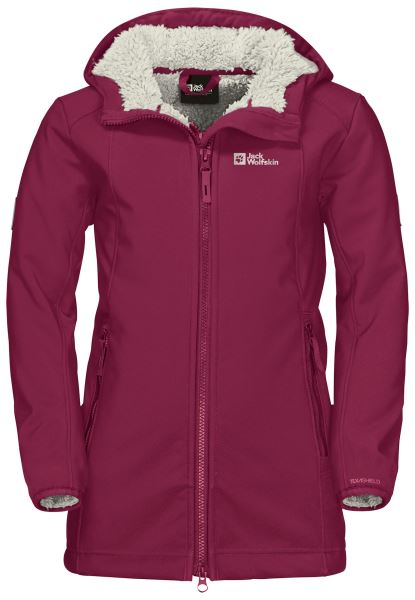 Kissekat Jas Meisjes Dark Ruby ​​jack Wolfskin Origins