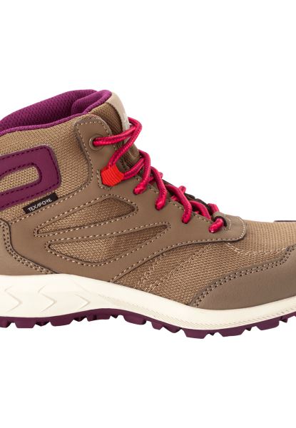 Bruinroze Woodland Texapore Mid K Jack Wolfskin Nieuw