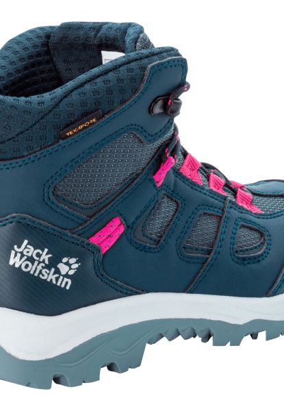 Jack Wolfskin Donkerblauw-roze Vojo Texapore Mid K Origin